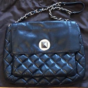 Kate Spade quilted black leather shoulder bag